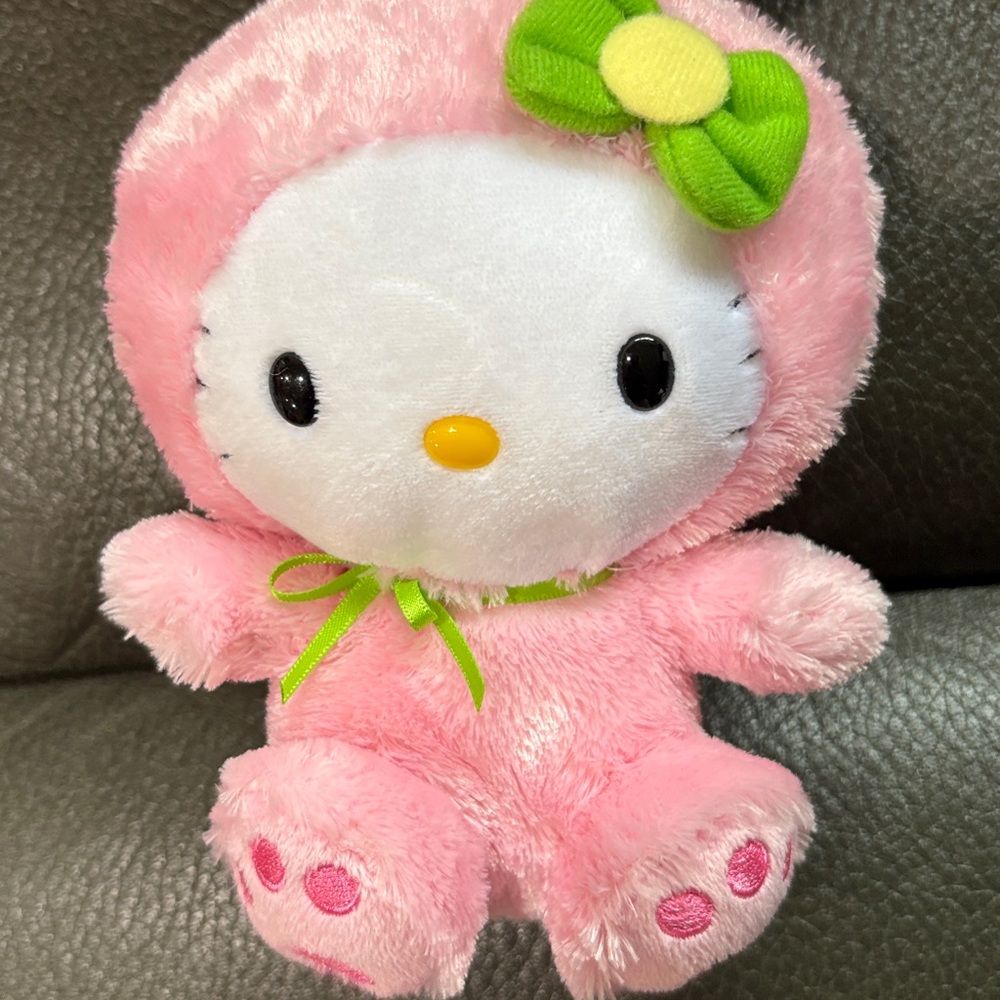 Hello kitty plush rabbit with green bow - Picture 3 of 7